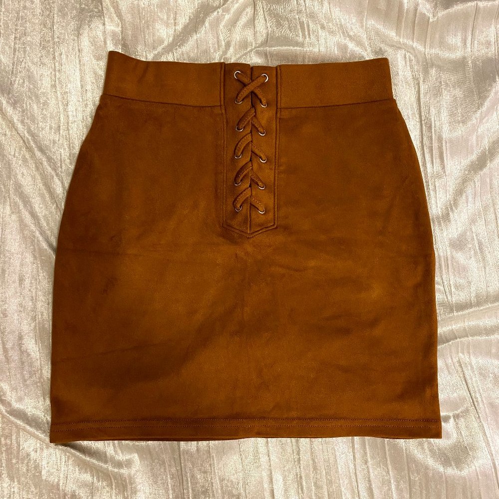 Size Small Forever 21 Suede Mustard Pencil Skirt